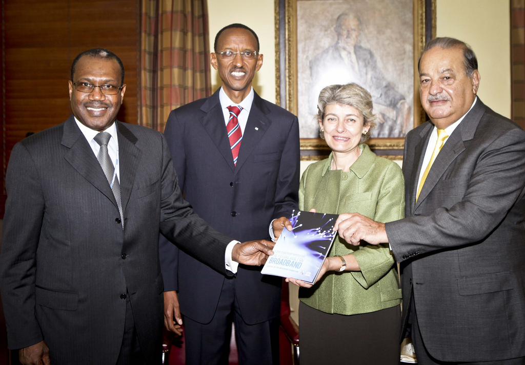 Geneva: The Broadband Commission for Digital Development was co-chaired by President Paul Kagame of Rwanda and Carlos Slim Helú, Chairman and CEO of Telmex and América Movíl, with as co-Vice Chairs ITU Secretary-General (2007-2014) Dr Hamadoun I. Touré, and UNESCO Director General Irina Bokova