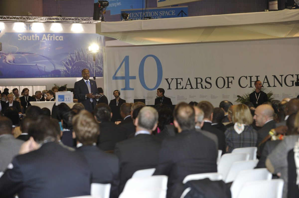 Geneva: ITU Secretary-General Hamadoun Touré addresses the audience at the event launch